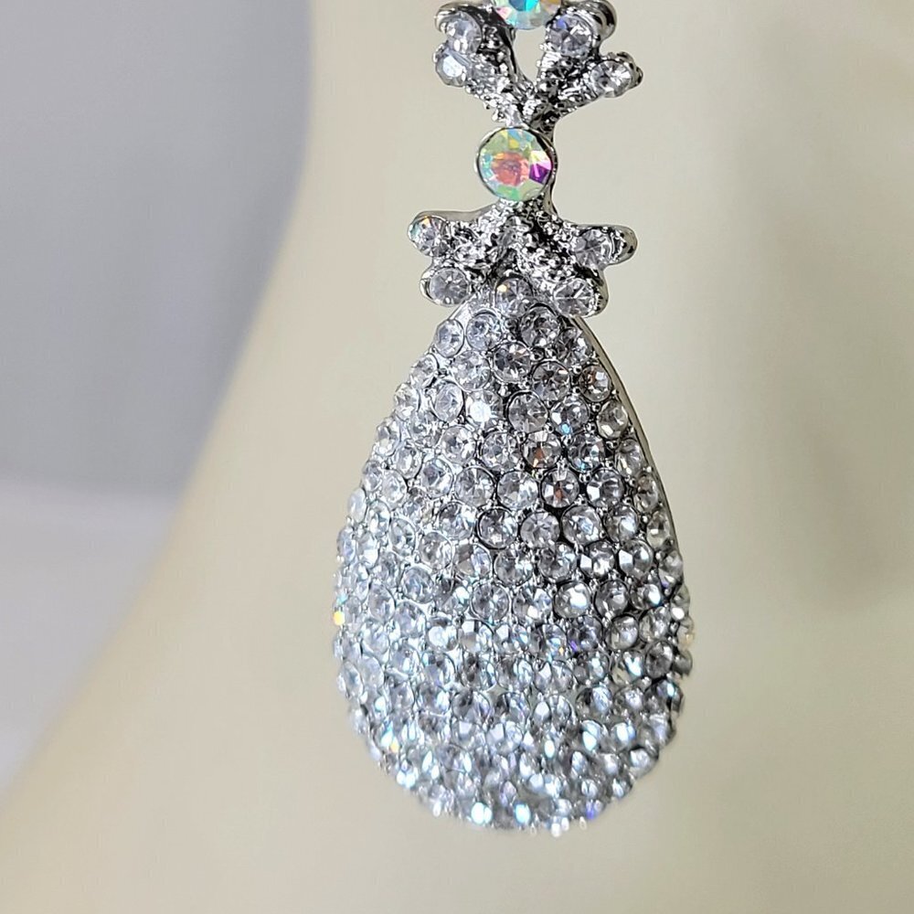 Crystal Rhinestone Earrings - Picture 3 of 13